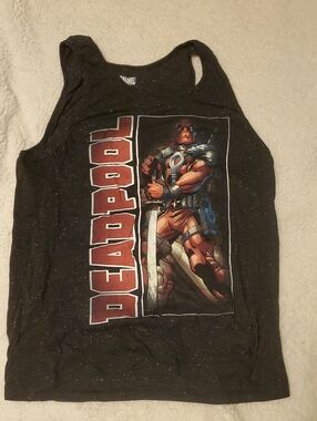 Marvel Deadpool Graphic Tank - Black with Red Accents